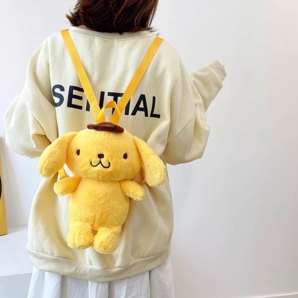 Pompompurin Backpack Kawaii Plush Sanrio Bag Anime Plushie Handbag
